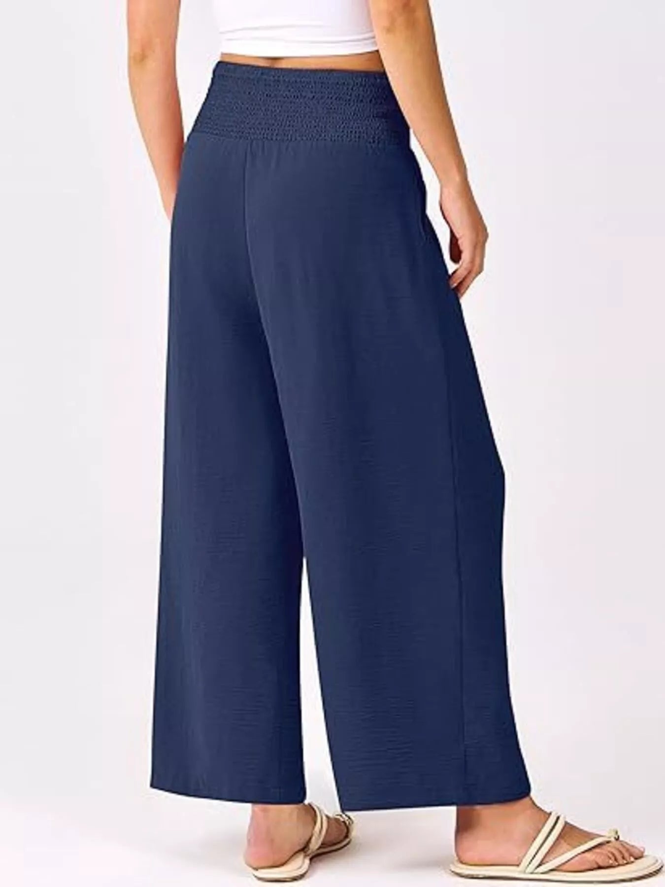 Wide Leg Smocked High Waist Pants - Bela Fils BoutiqueBela Fils Boutique